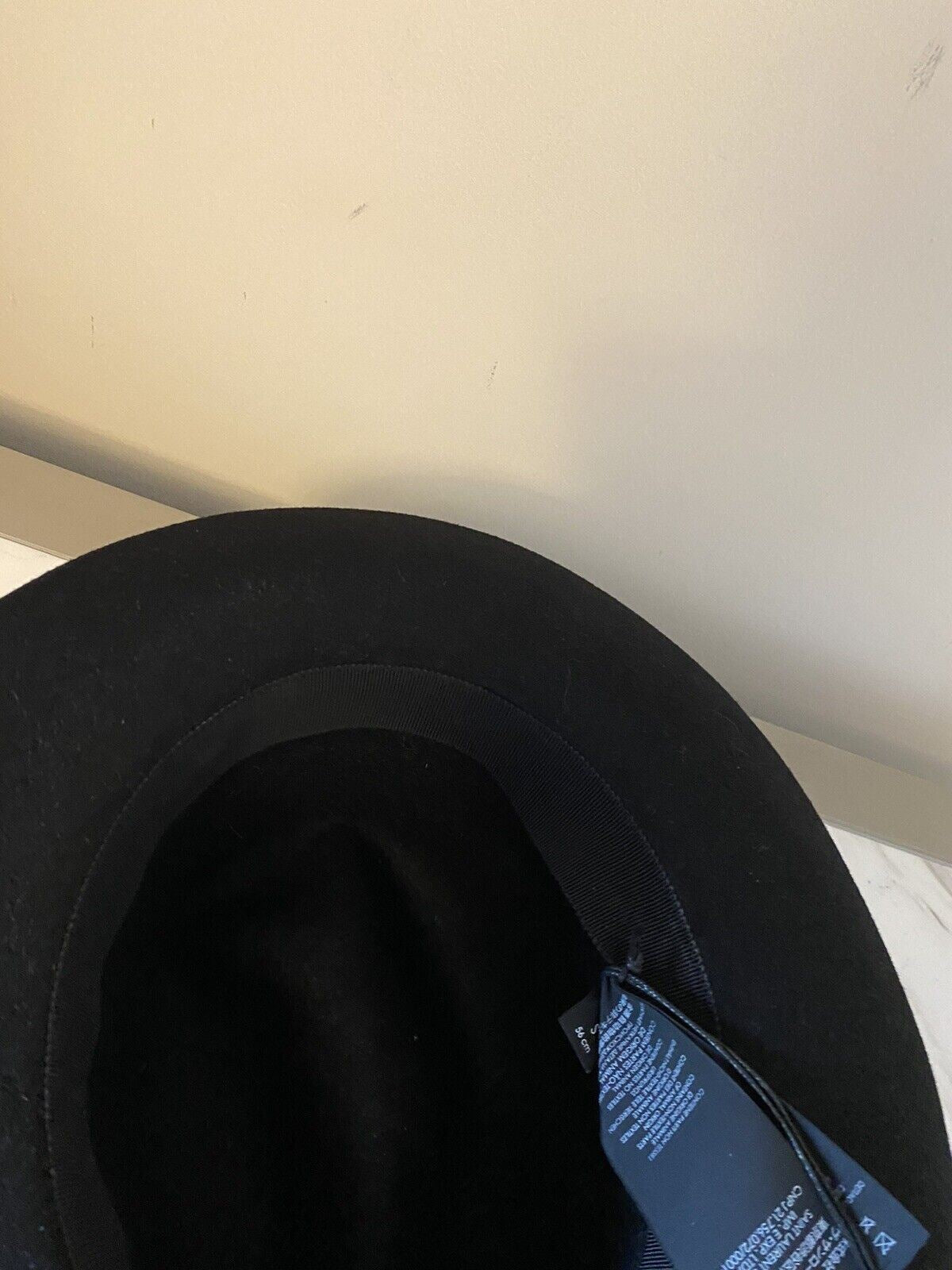 NWT $995 Saint Laurent Men Rabbit Felt Fedora Hat Black Size S Italy