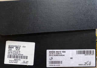 NIB Saint Laurent Herren Canvas/Leder Sneakers Schuhe Schwarz/Gelb 11 US/44 Eu