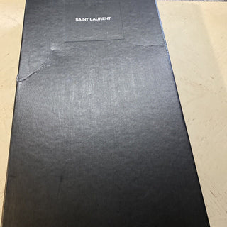 NIB $1695 Saint Laurent Damen Wildlederstiefel Schuhe Schwarz 552677 10,5 US/40,5 Eu