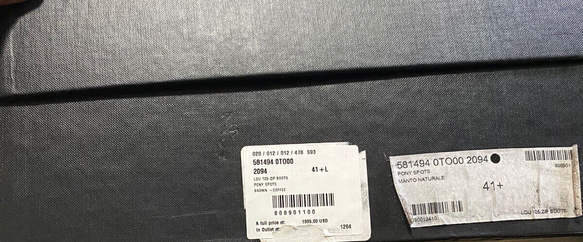 NIB $ 1995 Saint Laurent Женские ботинки на молнии с рисунком пони Обувь Коричневый 11,5 США/41,5 ЕС