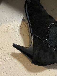 NIB $1595 Saint Laurent Damen Wildlederstiefel Schuhe Schwarz 567615 9,5 US/39,5 Eu