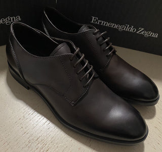 Neue $675 Ermenegildo Zegna Abendschuhe MD Braun 10,5 US (43,5 Eu) Italien