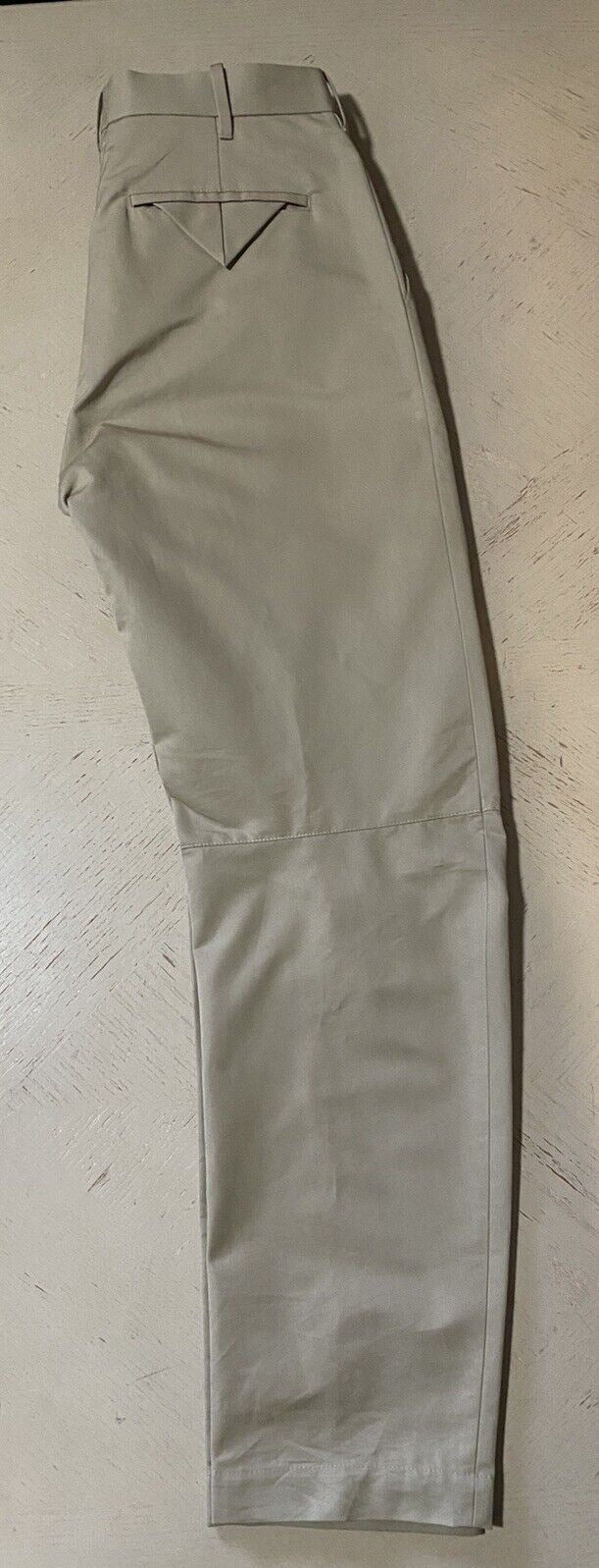 NWT $790 Bottega Veneta Mens Copact Cotton Pants Sand/LT Brown 36 US/52 Eu