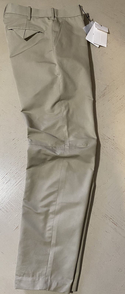 Neu mit Etikett: 790 $ Bottega Veneta Herren Copact Baumwollhose Sand/LT Brown 38 US/54 Eu
