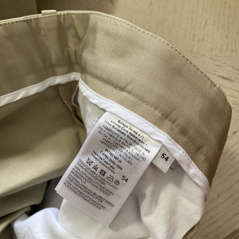 Neu mit Etikett: 790 $ Bottega Veneta Herren Copact Baumwollhose Sand/LT Brown 38 US/54 Eu