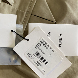 Neu mit Etikett: 790 $ Bottega Veneta Herren Copact Baumwollhose Sand/LT Brown 38 US/54 Eu