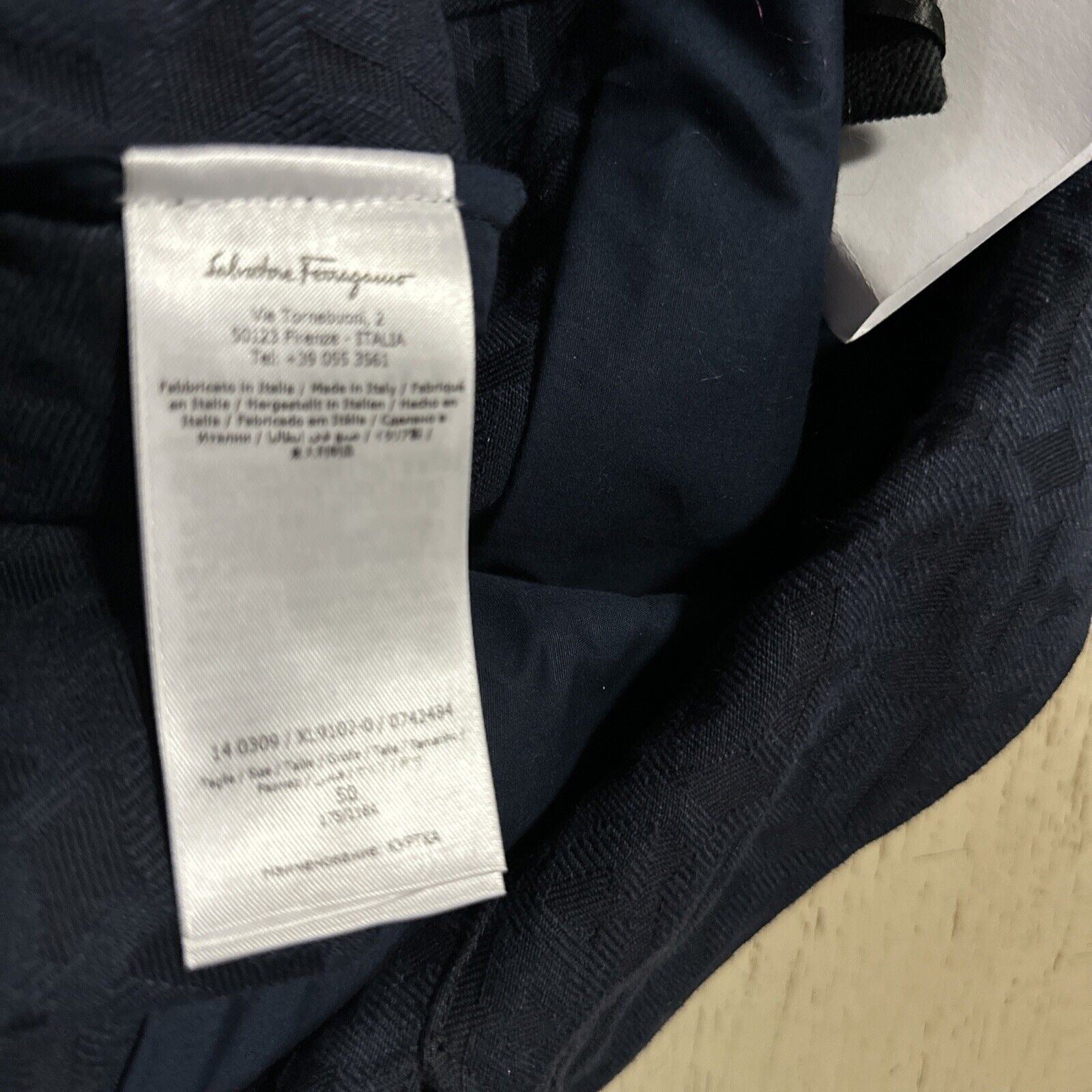 Neu 1490 $ Salvatore Ferragamo Herren Baumwolle/Lederjacke Schwarz/Blau 40 US/50 Eu