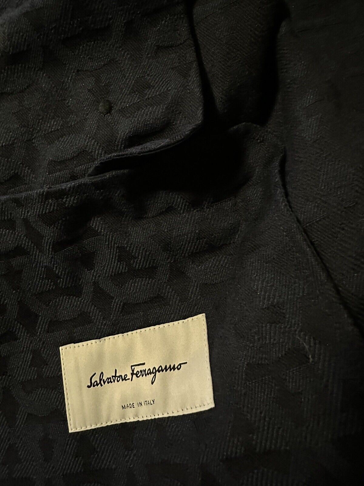 Новая мужская хлопковая/кожаная куртка Salvatore Ferragamo, черная/синяя, $1490, 40 США/50 ЕС