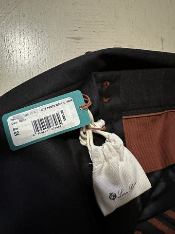 Neu $965 LORO PIANA Slim-Fit Hose aus Schurwolle und Kaschmir Dunkelbraun 36 US/52 E