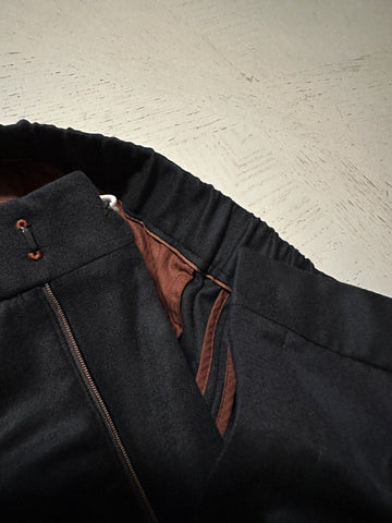 Neu $965 LORO PIANA Slim-Fit Hose aus Schurwolle und Kaschmir Dunkelbraun 36 US/52 E