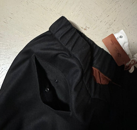 Neu $965 LORO PIANA Slim-Fit Hose aus Schurwolle und Kaschmir Dunkelbraun 36 US/52 E