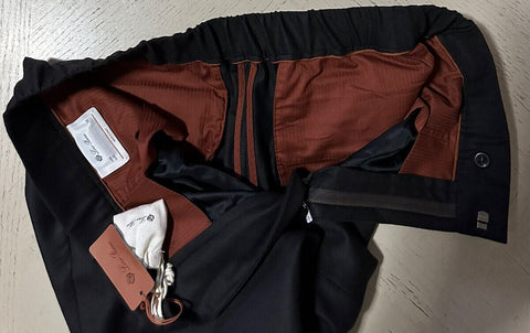 Neu $965 LORO PIANA Slim-Fit Hose aus Schurwolle und Kaschmir Dunkelbraun 36 US/52 E
