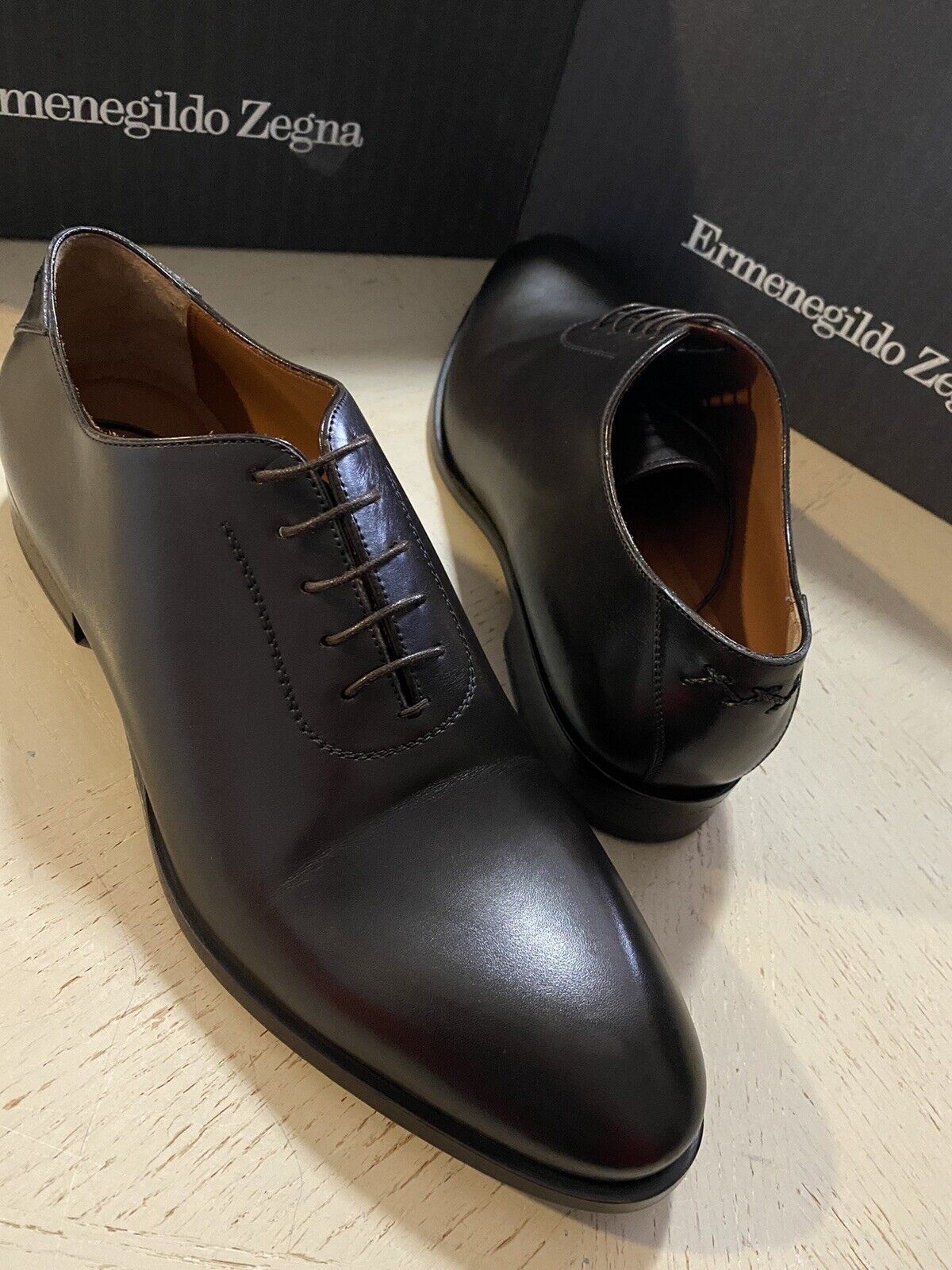 Neue 1250 $ Ermenegildo Zegna Couture Oxford-Lederschuhe DK Braun 12 US Italien