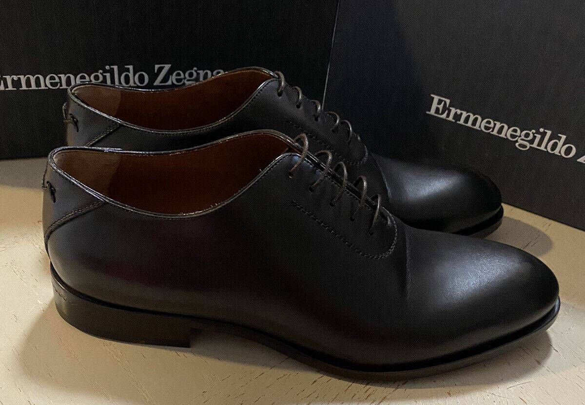 Neue 1250 $ Ermenegildo Zegna Couture Oxford-Lederschuhe DK Braun 12 US Italien