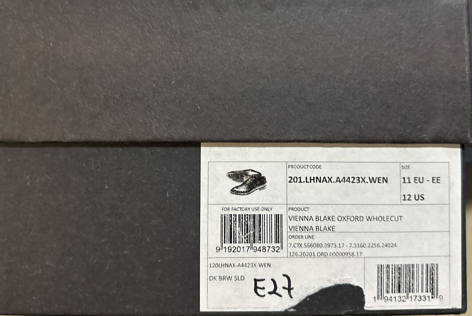 Neue 1250 $ Ermenegildo Zegna Couture Oxford-Lederschuhe DK Braun 12 US Italien