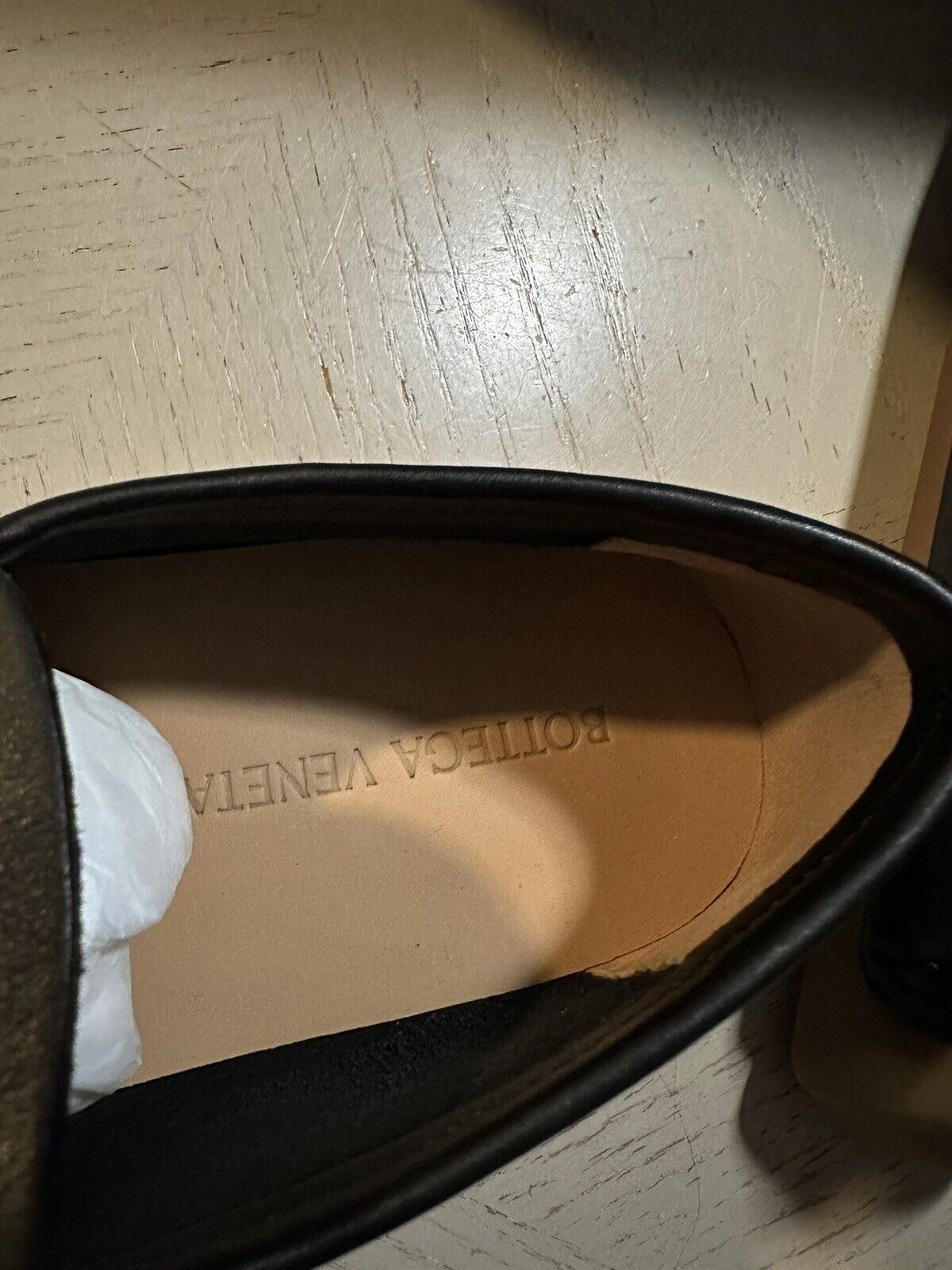 New $670 Bottega Veneta Men Leather Driver Loafers Shoes Black 10 US ( 43 Eu )