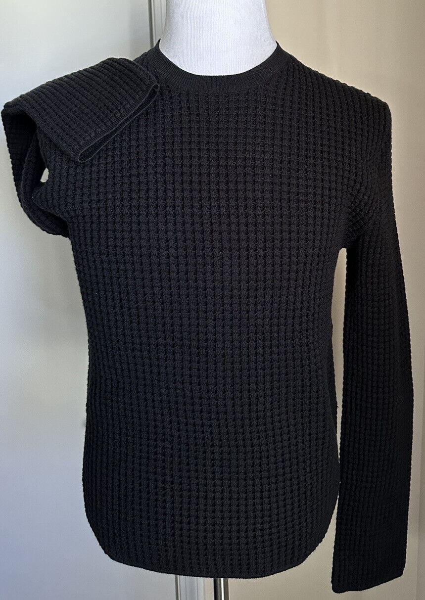 Neu mit Etikett: 1850 $ Bottega Venetta Herren-Pullover mit Rundhalsausschnitt, Schwarz, M, Italien