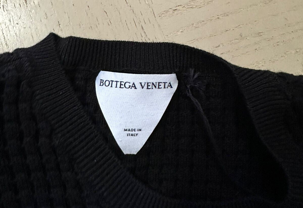 Neu mit Etikett: 1850 $ Bottega Venetta Herren-Pullover mit Rundhalsausschnitt, Schwarz, M, Italien