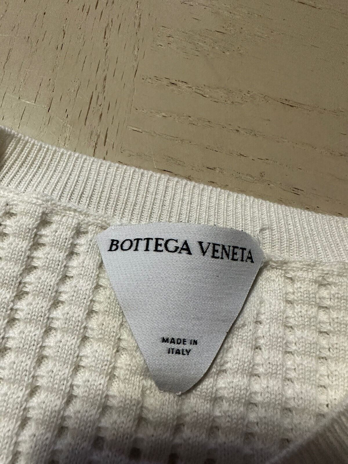 NWT $1850 Bottega Venetta Мужской свитер с круглым вырезом Off White M Италия