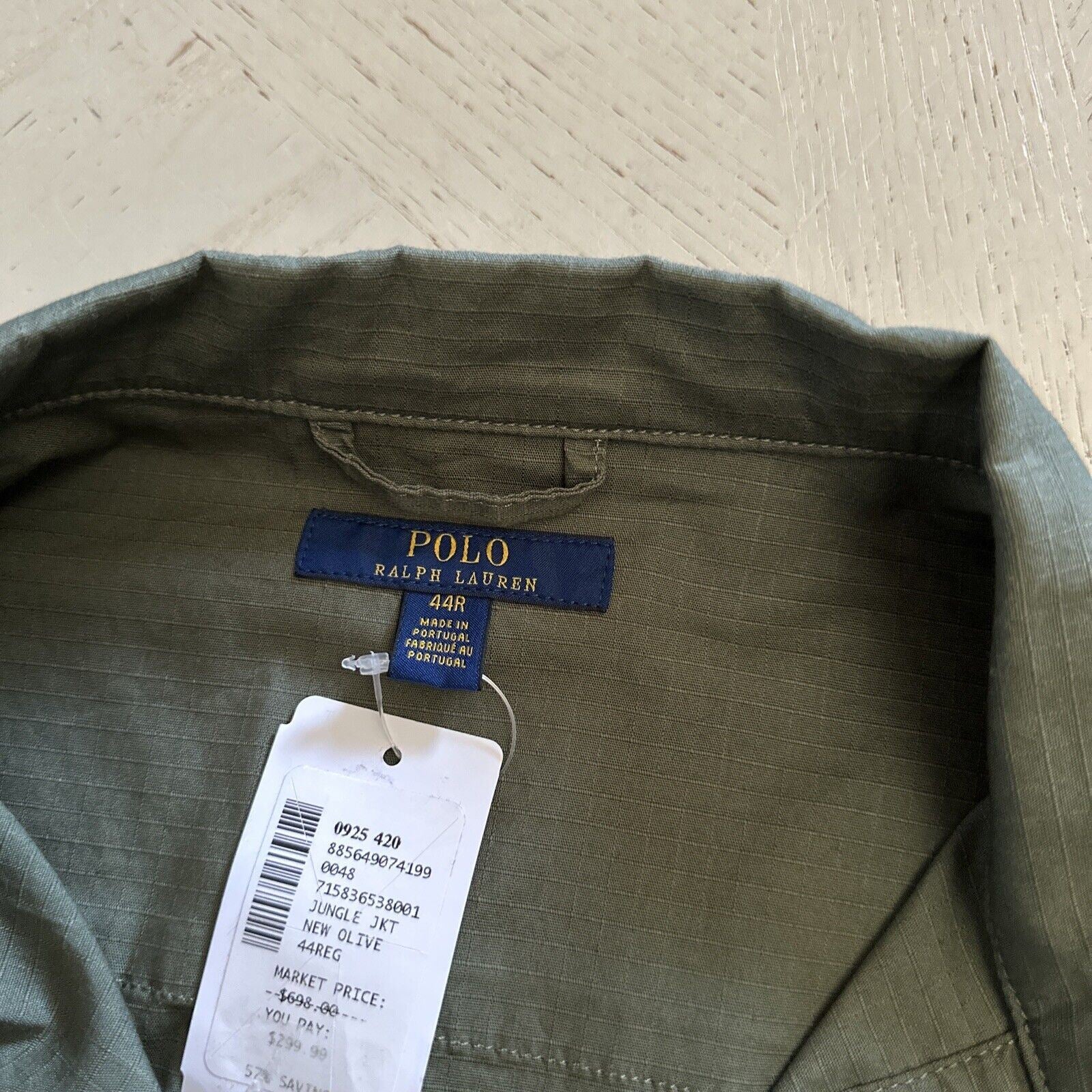 New Polo Ralph Lauren Men Jungle Jacket New Olive Size 44 US/54 Eu