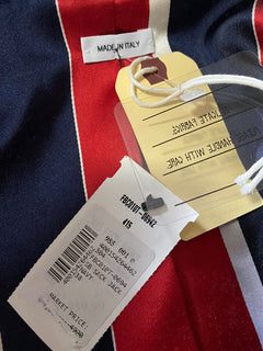 Neue $4900 Thom Browne Damen-Blazerjacke mit Karomuster aus Wollmischung, Marineblau, 38/2, Italien