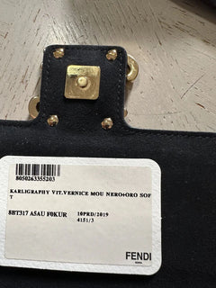 Neue Fendi Carligraphy Kleine Umhängetasche Schwarz 8BT317 Italien