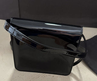Neue Fendi Carligraphy Kleine Umhängetasche Schwarz 8BT317 Italien