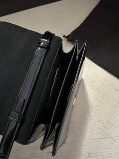 Neue Fendi Carligraphy Kleine Umhängetasche Schwarz 8BT317 Italien