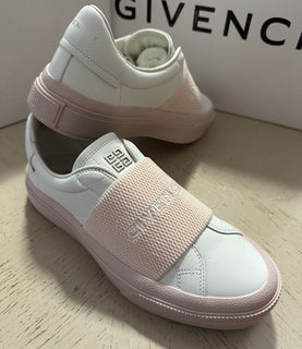 NIB $ 675 Givenchy Damen City Sport Sneakers Schuhe Rosa/Weiß 7 US/37 Eu