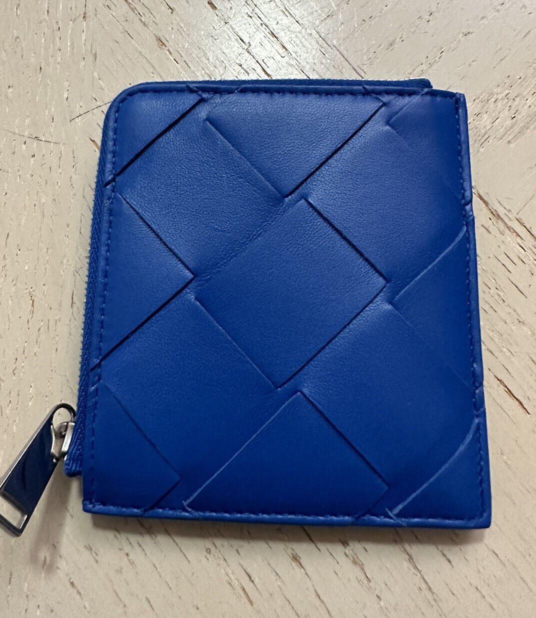 Новый мужской кошелек на молнии Bottega Veneta за 520 долларов, синий 580283, Италия