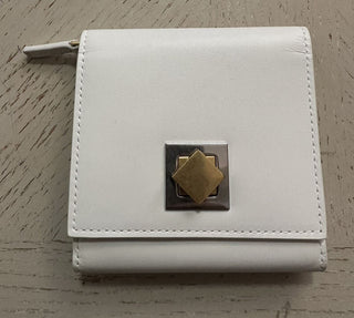 Neu $740 Bottega Veneta Damen Geldbörse Weiß 619066 Italien