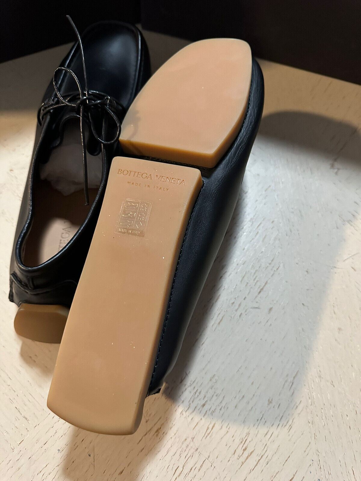 New $760 Bottega Veneta Men Leather Driver Loafers Shoes Black 9.5 US/42.5 Eu