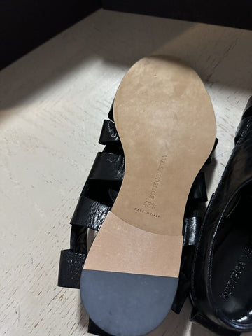NIB 890 $ Bottega Venetta Herren Light Lux Leder Sandalenschuhe Schwarz 10,5 US/43,5