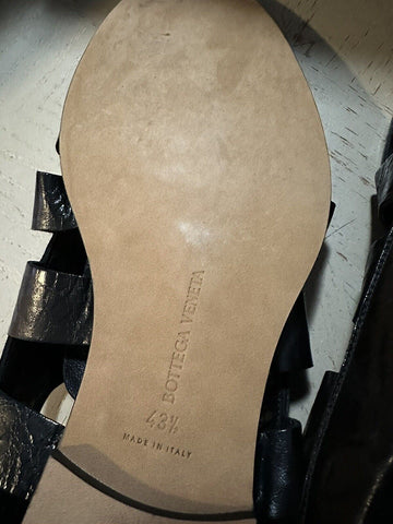 NIB 890 $ Bottega Venetta Herren Light Lux Leder Sandalenschuhe Schwarz 10,5 US/43,5