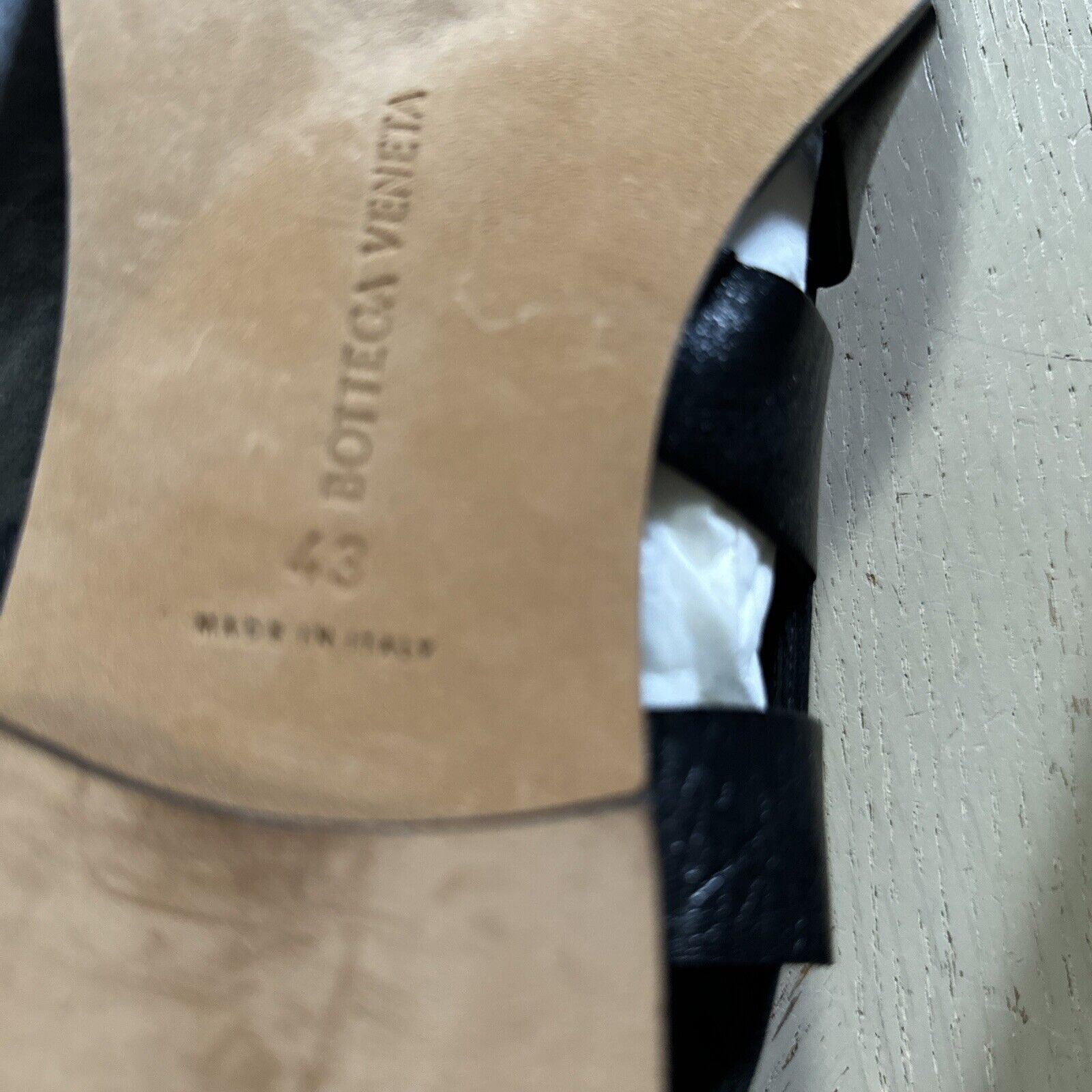 NIB $ 890 Bottega Venetta Herren Light Lux Leder Sandalenschuhe Schwarz 10 US/43