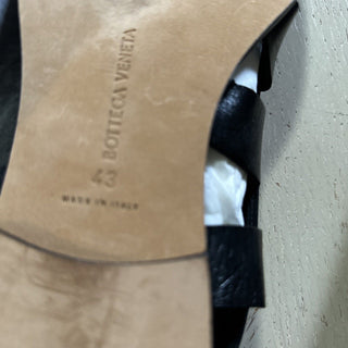NIB $ 890 Bottega Venetta Herren Light Lux Leder Sandalenschuhe Schwarz 10 US/43