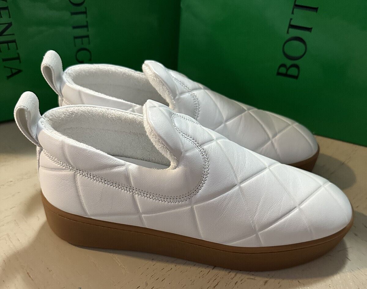 NIB 950 $ Bottega Veneta Herren Leder-Sneaker-Schuhe Weiß 8 US/41 Eu
