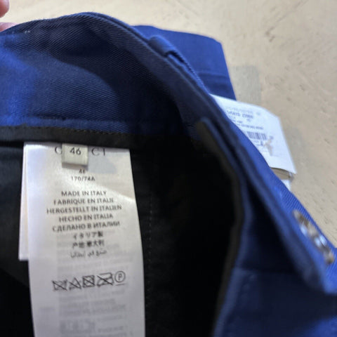 NWT Gucci Mens Military Cotton Short Pants Blue Size 30 US/46 Eu Italy