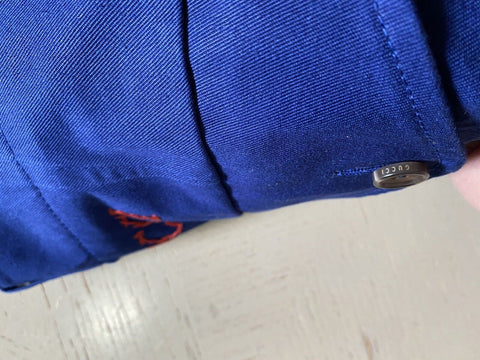 NWT Gucci Mens Military Cotton Short Pants Blue Size 30 US/46 Eu Italy