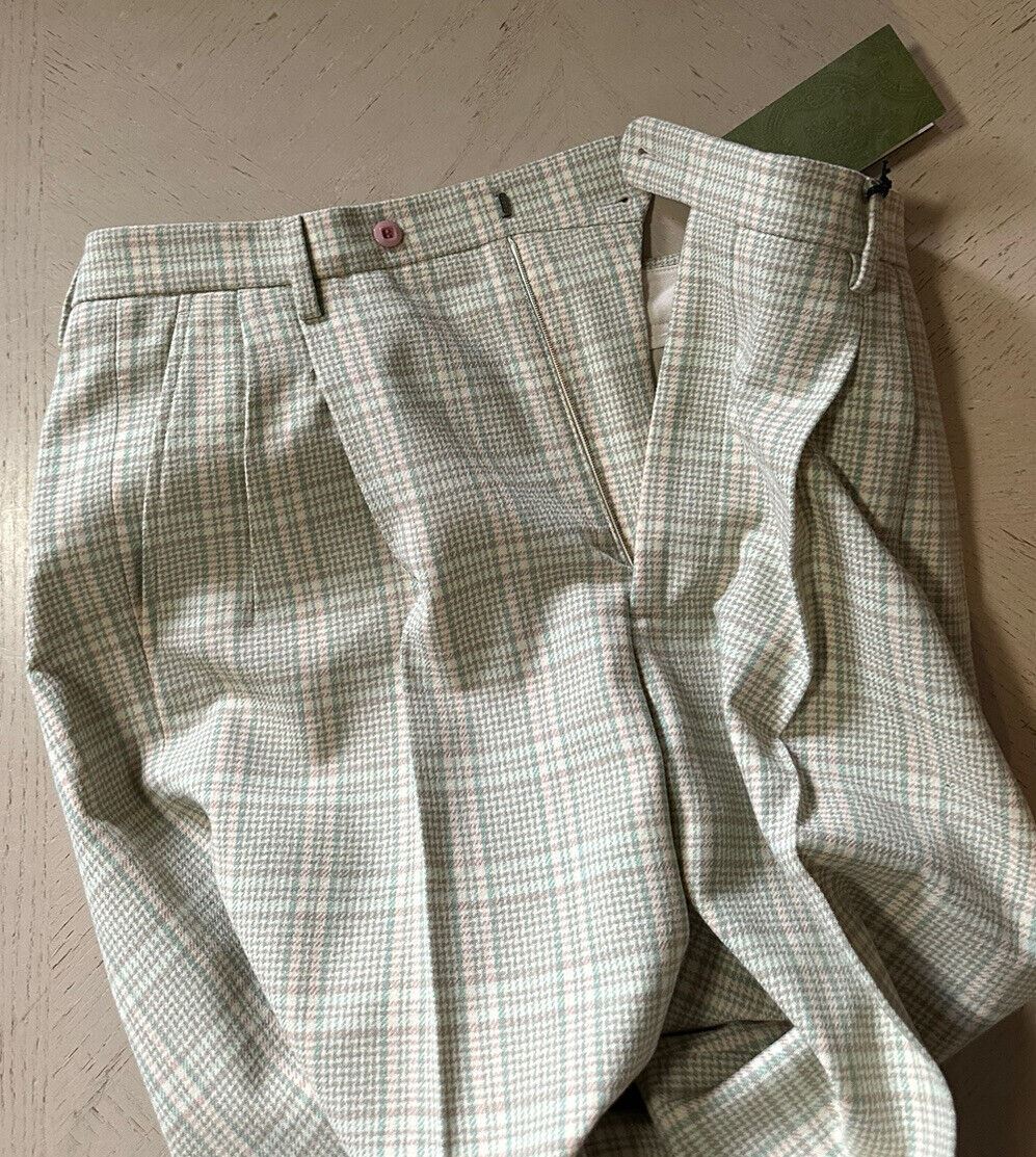 СЗТ $1400 Мужские классические брюки Gucci зеленый/бежевый 30 США (46 ЕС) Италия
