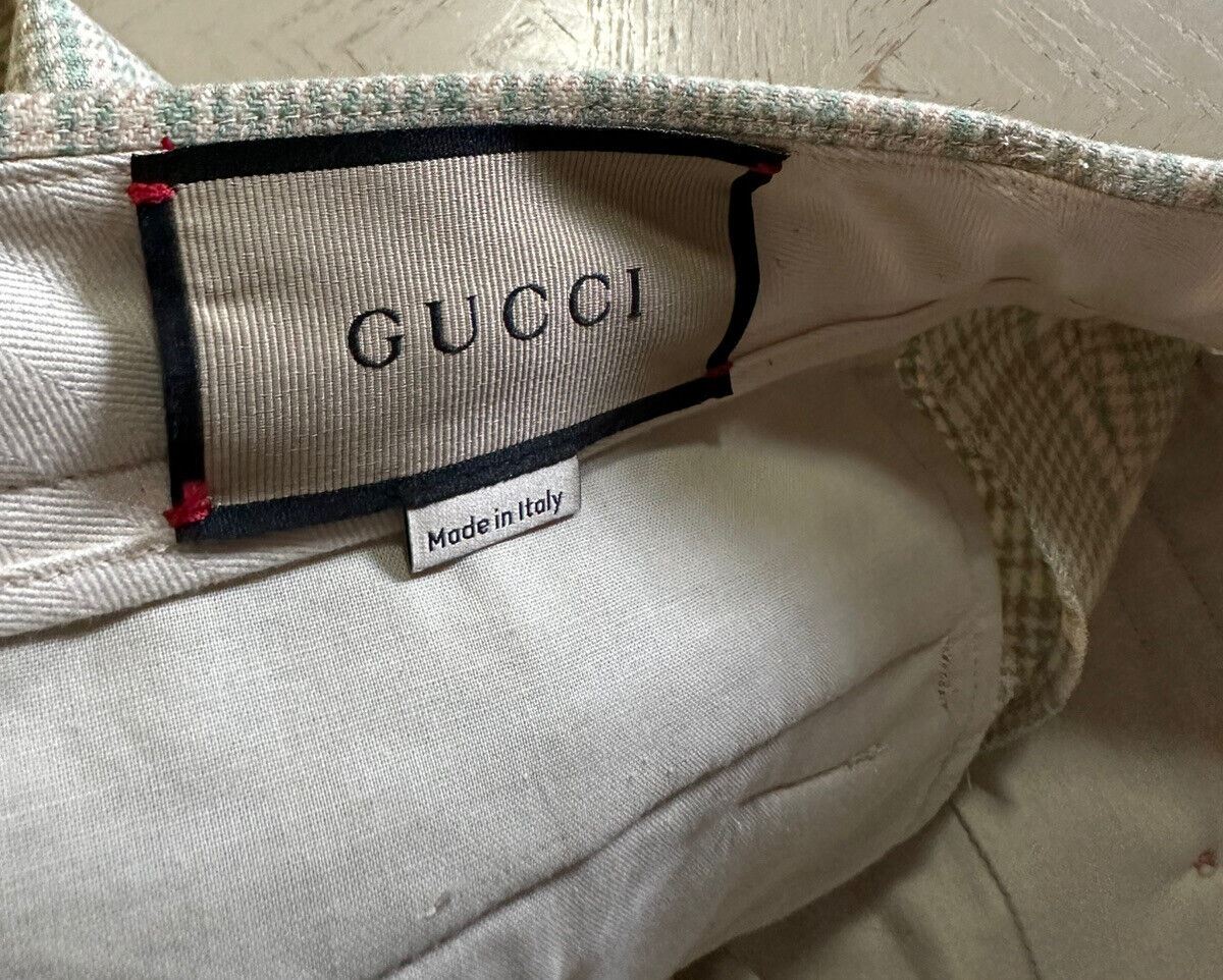 Neu mit Etikett: 1400 $ Gucci Herrenanzughose Grün/Beige 30 US (46 Eu) Italien