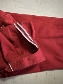 Neue 1300 $ Gucci Herren-Jogginghose aus Militärbaumwolle, Rot, 32 US/48 Eu