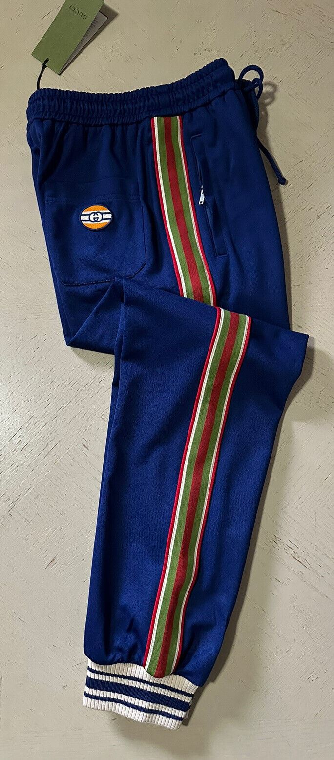 Новые мужские спортивные брюки Gucci синего цвета за 1400 долларов, размер XS