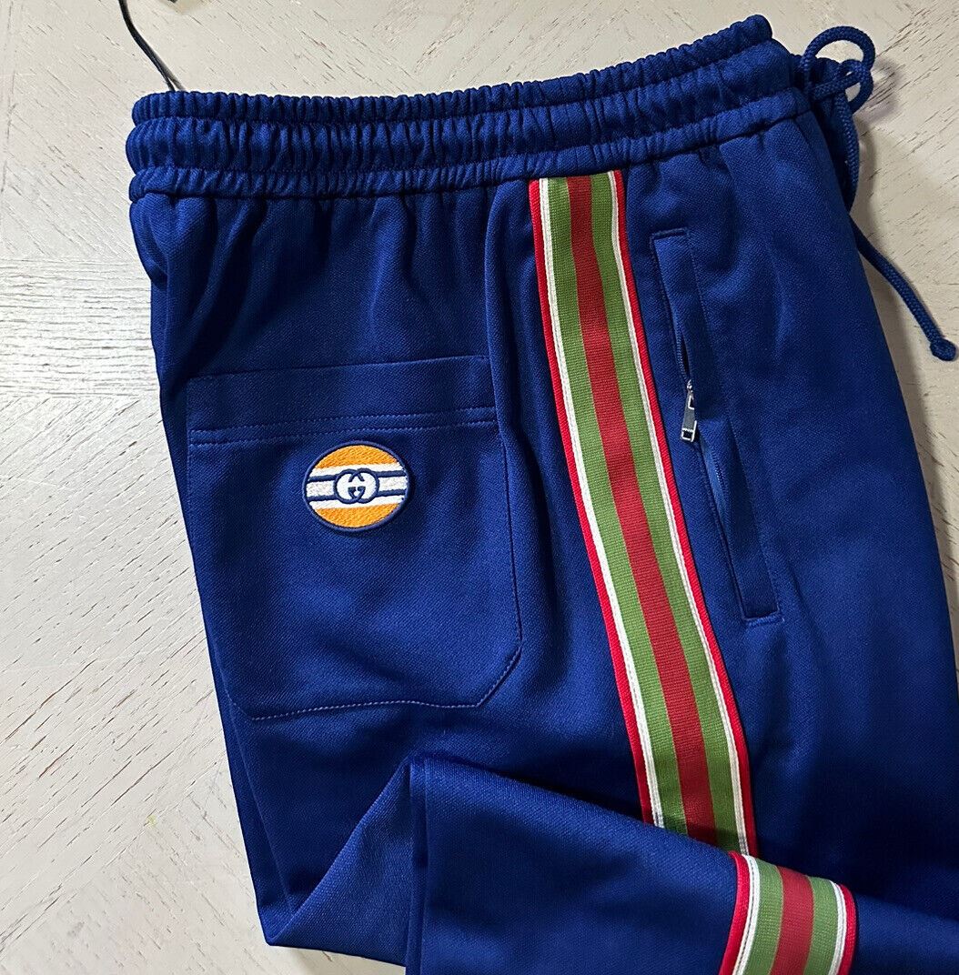 New $1400 Gucci Mens Track Pants Blue Size XS