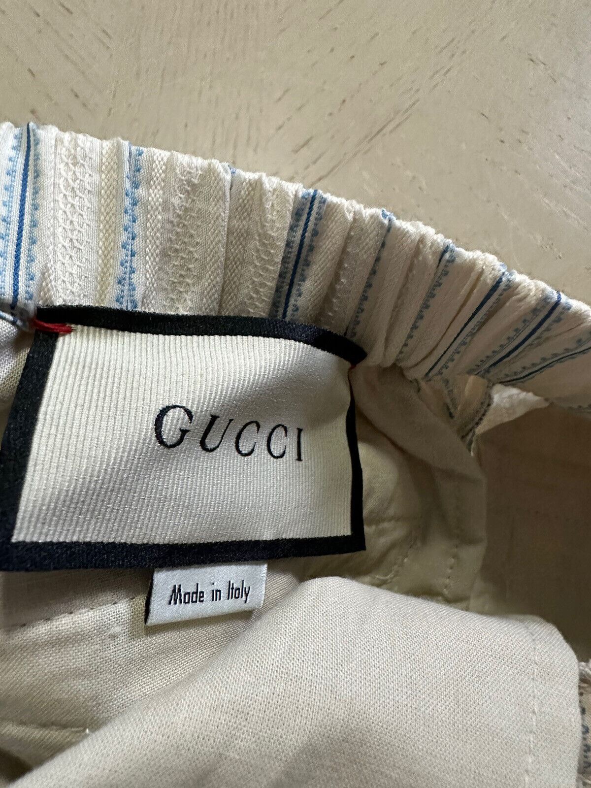 Neu mit Etikett: 980 $ Gucci Herrenhose mit antiken Streifen, weiß, 30 US/46 Eu, Italien