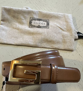 Neuer Gucci Herren-Ledergürtel Braun 110/44 Italien