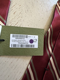 Neue Gucci Herren Big Gimental 5,5 Zoll Seidenhalskrawatte Burgund Italien