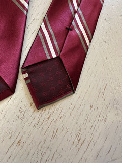 Neue Gucci Herren Big Gimental 5,5 Zoll Seidenhalskrawatte Burgund Italien