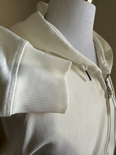 Neu 990 $ TOM FORD Solid Hooded Zip Jacket Sweater für Herren NATURAL SOLID 46 US/56 E