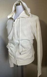 Neu 990 $ TOM FORD Solid Hooded Zip Jacket Sweater für Herren NATURAL SOLID 46 US/56 E